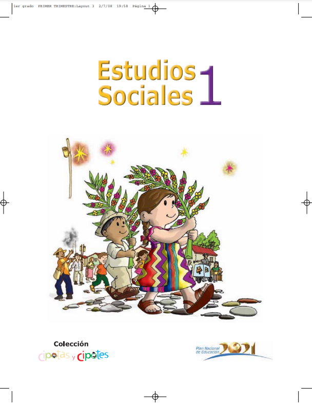 Libro de Estudios sociales primer grado